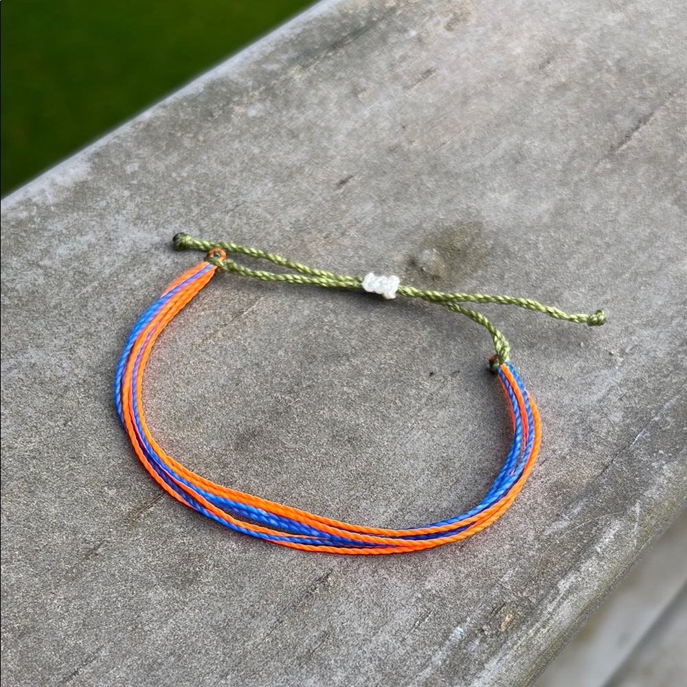 Adjustable Friendship Waxed Cord Waterproof Summer Bracelet in “Gators” Colors